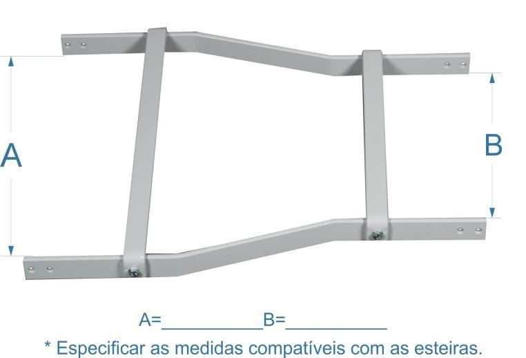 ESTEIRAS PARAFUSADAS ELEMENTOS DE EMENDA - LINHA MÉDIA REDUÇÃO CONCENTRICA Longarinas: Em barra chata de aço