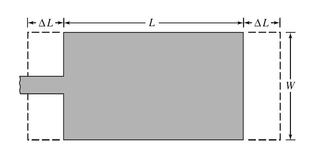 33 3.3 Cálculo das dimensões iniciais O leiaute inicial da antena pode ser visto nas Figuras 3.3a e 3.
