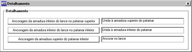 ou obter maior economia de armadura: A armadura inferior do lance pode servir de armadura negativa no patamar superior ou ancorar