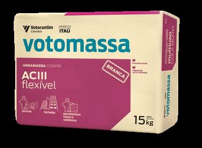 DESCRIÇÃO: Votomassa ACIII flexível branca é uma argamassa que proporciona alta aderência e flexibilidade no assentamento de uma ampla variedade de revestimentos.