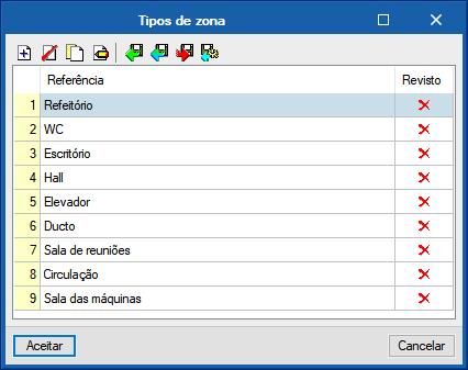 14 É necessário rever os tipos de compartimentos, efetue duplo clique sobre cada tipo de compartimento ou prima em Editar.