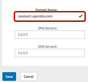 Etapa 6. No campo do servidor1 DNS, incorpore o endereço de servidor de DNS. Este é um endereço da versão 4 do protocolo de internet (IPv4).