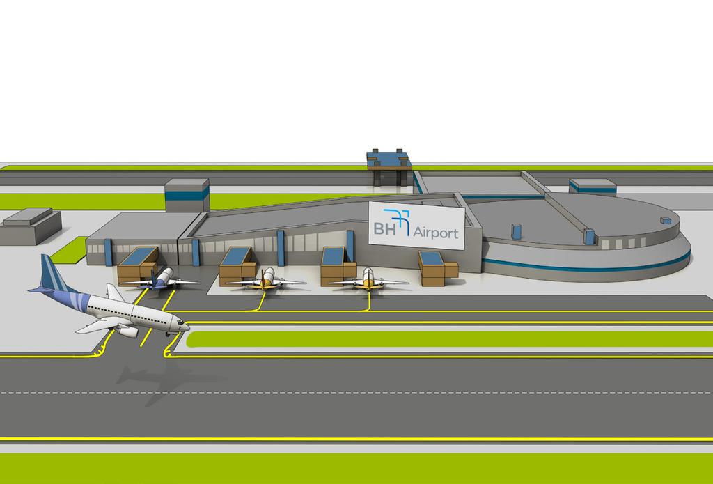 Aeroportos Nesse modal, é considerada a BH Airport, que administra o Aeroporto Internacional de Confins, em Minas Gerais.