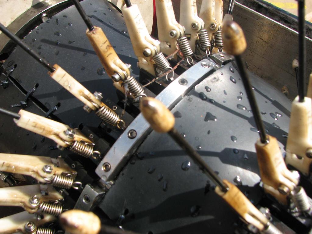 18 Figura 4 - Visão da montagem dos sensores no pig. Formam as coroas. A imagem mostra as molas e hastes com insertos de cerâmica de alumina na extremidade.
