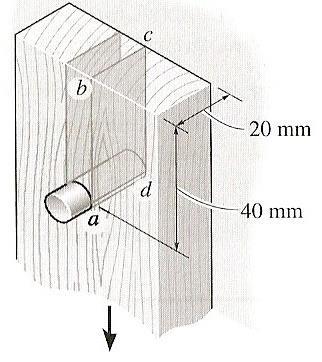 2.2 Tensão de corte 2.2.1 A placa da Figura 2.7 é fixada a uma base de madeira por meio de três parafusos de diâmetro 22mm. Calcular a tensão média de corte nos parafusos para uma carga P=120 kn. 2.2.2 Uma articulação com um pino da Figura 2.
