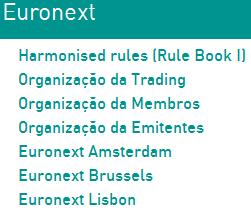 2. Regulação por Bolsa / Acções Na NYSE Euronext