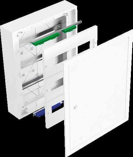 P90 QUADRO 16 a 71 MÓDULOS PROFUNDIDADE 90mm EMBUTIR (INT) SALIENTE (EXT) 33Caixas Quadro de 16 a 71 módulos, com 90mm de profundidade, ideais para paredes estreitas 33Aplicação embutir (INT) e