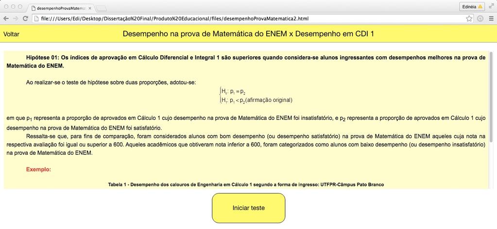 23 v Calouros de Engenharia submetidos a menores cargas horárias de aulas apresentam melhor desempenho na disciplina de Cálculo Diferencial e Integral 1 quando comparados a alunos com cargas horárias