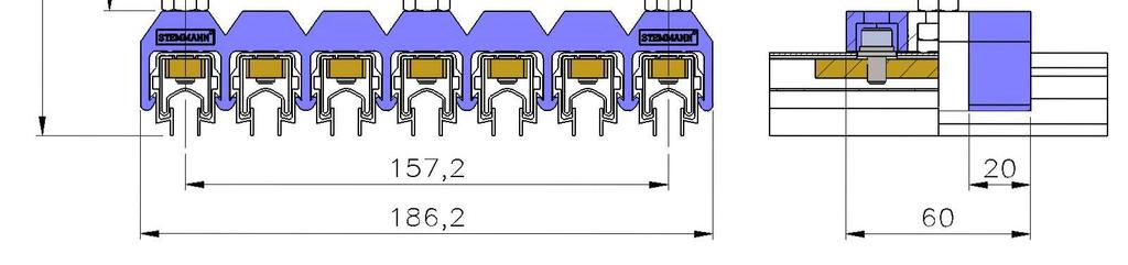 7.13 Grampo Fixador Múltiplo 30 a 100mm² / 200mm² e 230mm² Aplicado para todos os modelos de condutores de 30 a 230mm².