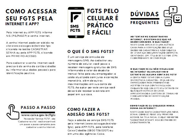 Folder informativo O folder será encaminhado aos e-mails