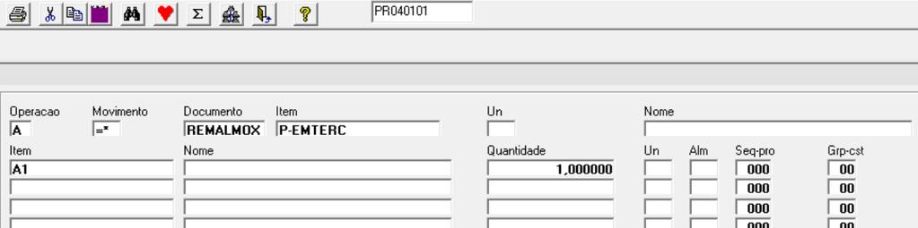 1 SIGLA MATERIAL DE TERCEIROS EM NOSSO PODER E NOSSO MATERIAL EM PODER DE TERCEIROS OBSERVAÇÃO INICIAL: Para ambos os casos, todos os procedimentos são iguais, apenas a parametrização (item A) e item