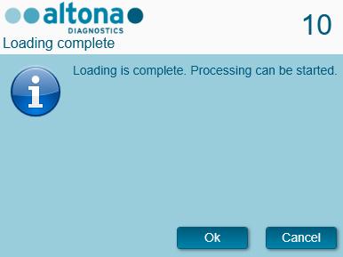 Quando todas as verificações forem aprovadas, é apresentada a caixa de diálogo Loading complete (Carga concluída) (consulte a Figura 19). 7.