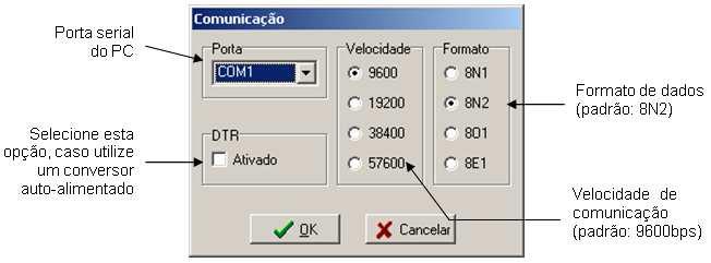 A senha padrão de fábrica é nork0. Entre com a senha e clique em OK para iniciar o RedeMB.