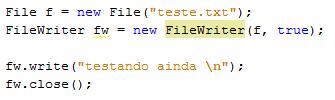 Escrever dentro de um arquivo 8 O código apresentado no slide anterior cria o arquivo