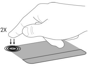 Uso de gestos no TouchPad Rolagem Para ativar ou desativar os gestos, clique no ícone Synaptics na área de notificação, na extremidade direita da barra de tarefas, e marque ou desmarque a opção