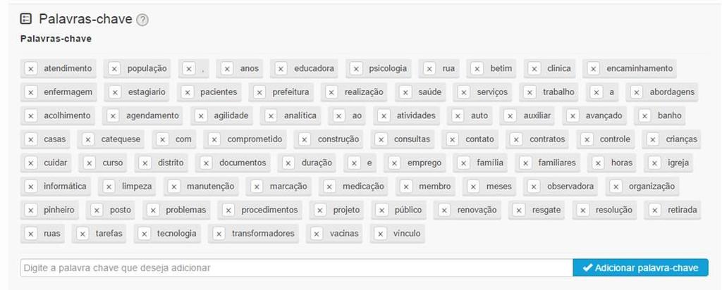 O que são as palavras chaves? 1. Éaprincipalmaneiradeumaempresabuscarcurrículos 2. Analisecomcuidadotodasaspalavrassugeridaspelaplataformaeelimineasquesãodesnecessárias 3.