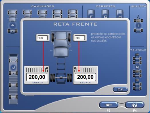 1. UTILIZAÇÃO DO SOFTWARE -Com o veículo já posicionado no local de alinhamento (vala), fazer uma verificação completa na suspensão do veículo e calibração de pneus (Dianteira, Tração, Truck ou