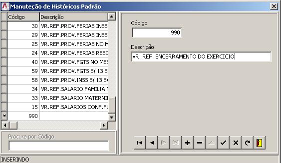 Acesse Contabilidade > Cadastros > Histórico Padrão Cadastre um Histórico Padrão Específico para fazer o Encerramento Contábil. Este Histórico será utilizado ao fazer a "Apuração". Obs.