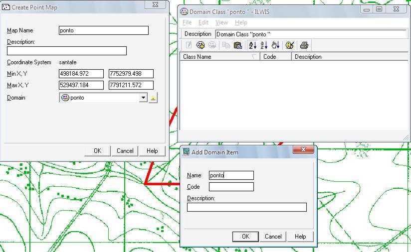 ILWIS (Integrated Land and Water Information System) 28 Clique aqui! Figura 32. Create point map.