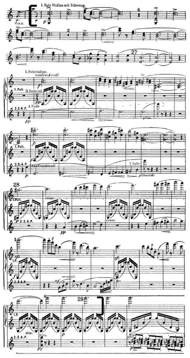 - R. Strauss: Also sprach Zarathustra: primeiro violino solo, nºs de ensaio 26 a 29 / solo violin part,
