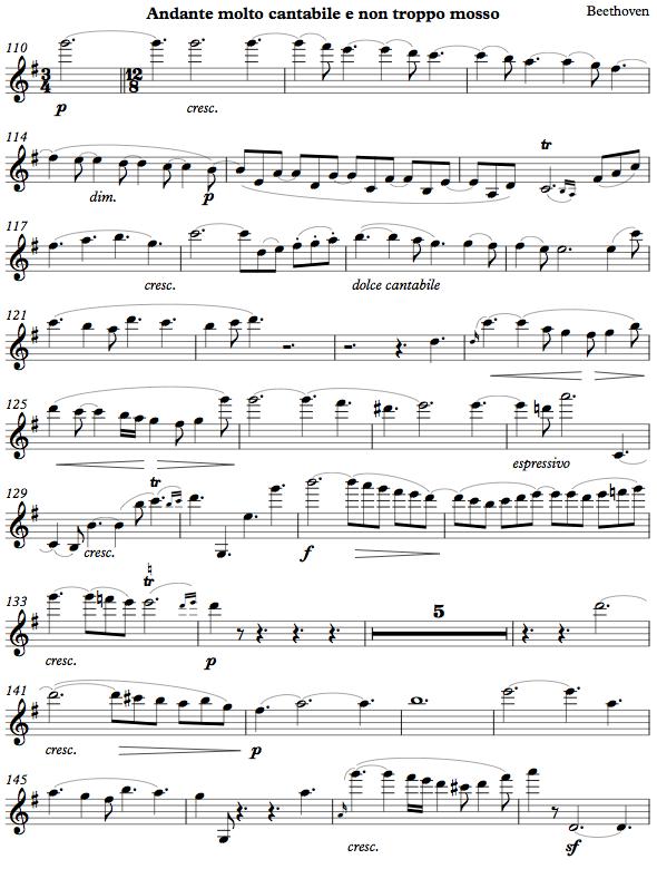 - L. van Beethoven: Missa Solemnis, Sanctus, compassos 110 a 148 / bars 110 to 148: