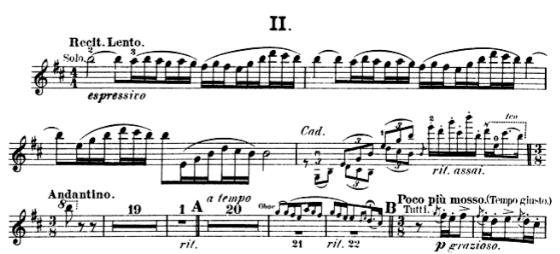 Rimsky-Korsakov, Scheherazade: solo violin parts of the