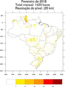 br/queimadas/portal/informacoes/perguntas-frequentes Em fevereiro/2018 foram registrados em todo o país pelo satélite de referência AQUA da NASA, 1.