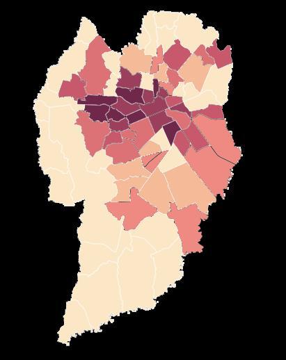 ALUGUEL MAPA DE CALOR DE PREÇOS PERCENTUAL BAIRRO R$/M2 100 Prado Velho 2.210 99 Ecoville 1.