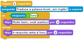 o comando para a parte central de programação (conteúdos dos objetos).