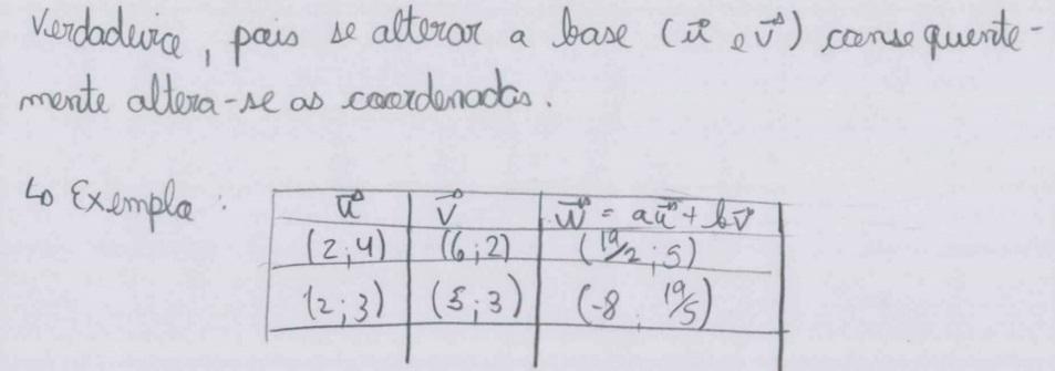 Brasileira de na Contemporaneidade: desafios e possibilidades Ela observou que, se um conjunto de dois vetores é uma base do plano, qualquer vetor do plano pode ser escrito como combinação linear