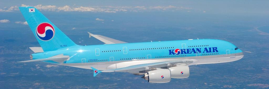Parceria com a Korean Air Maior empresa aérea da Coréia do Sul