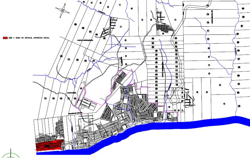 ZONEAMENTO URBANO ZEIS ZONA ESPECIAL INTERESSE SOCIAL PERMEABILIDA RU=240 12 1,5 60 1,0-20 Tem por objetivo destinar prioritariamente a melhoria e produção de habitações de interesse social e