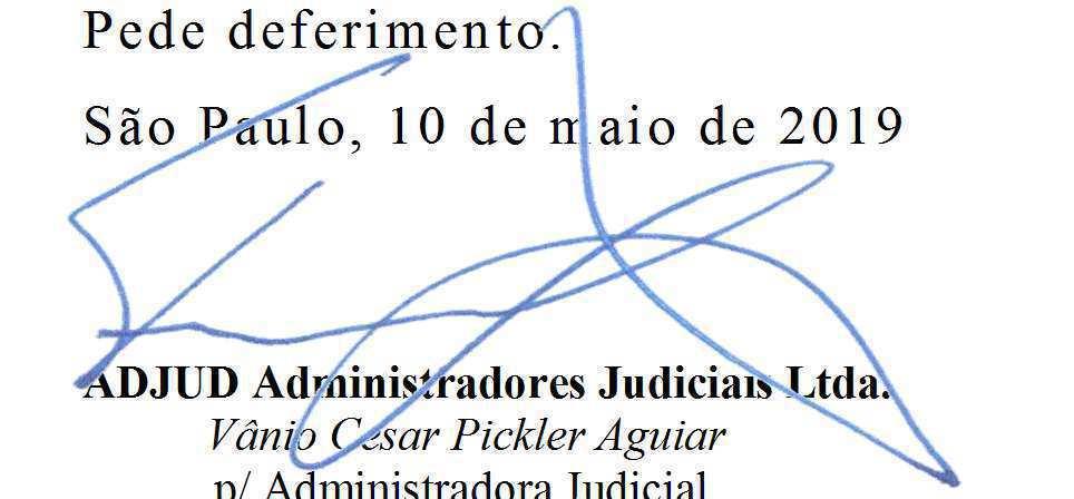 , administradora judicial da Massa Falida do Banco Santos S.A., vem respeitosamente, à presença de V. Exa., cumprir determinação contida no artigo 22, III, p, da Lei nº 11.