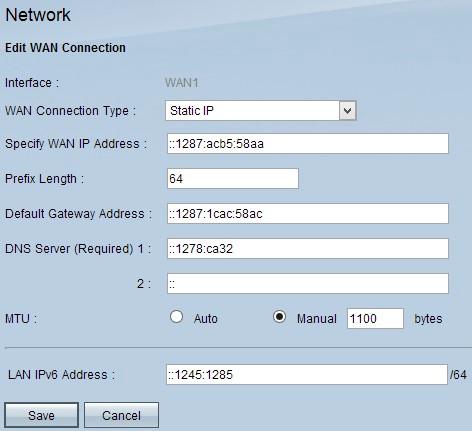 Etapa 6. (opcional) se você conhece o endereço IP de Um ou Mais Servidores Cisco ICM NT LAN, incorpora o prefixo do IPv6 LAN ao campo de endereço do IPv6 LAN. Etapa 7.