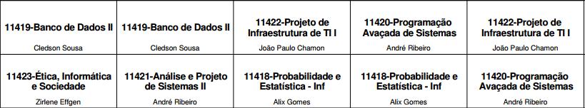 prático constituída de encontros aos sábados nas seguintes datas: 13/08, 10/09, 08/10, 12/11 e 26/11.