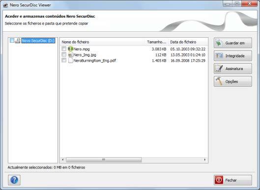 Acerca do Nero SecurDisc Viewer 14.1 Iniciar o Nero SecurDisc Viewer O Nero SecurDisc Viewer é incluído automaticamente num disco SecurDisc gravado com Nero Burning ROM ou Nero Express.