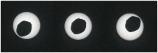 Figura 9: Eclipse solar total causado por Titã registrado em 18/12/2009 pela nave Cassini. (NASA Photojournal) O que aquilo significava? Exatamente o que vieram constatar.