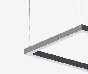 D1 (mm) L2 (mm) Ø1100 80 Lumens 8550 Ø1100 120 8550 Suspended mounted - neous line of light throughout its surface.