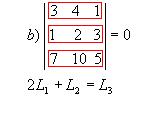 elementos de uma fila uma combinação linear dos elementos correspondentes de filas paralelas.