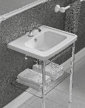 Hand washbasin w/ back splash 2 tap holes w/ chain Complementos incluídos / Included complements: 55007001 Não compatível c/ coluna No compatible con columna Not compatible with column 16363002