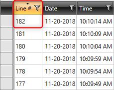 Imprimir dados Definir os Dados visualizados em Data List (Lista de dados) ou Chart (Gráfico).