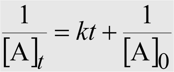 Reações de primeira ordem Utilizando o processo de integração, podemos converter a lei de velocidade em uma equação conveniente para fornecer as concentrações como uma função do