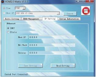 Na interface de EDID Management, pode carregar dados EDID predefinidos em qualquer porta de entrada; também pode aprender dados EDID de qualquer porta de saída para qualquer porta de entrada.