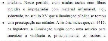 14. O trecho eram usadas tochas (L.