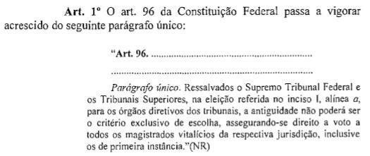 NOTA TÉCNICA 02/2017 Ref.: Proposta de Emenda à Constituição nº 35, de 2013. Acrescenta parágrafo único ao art.