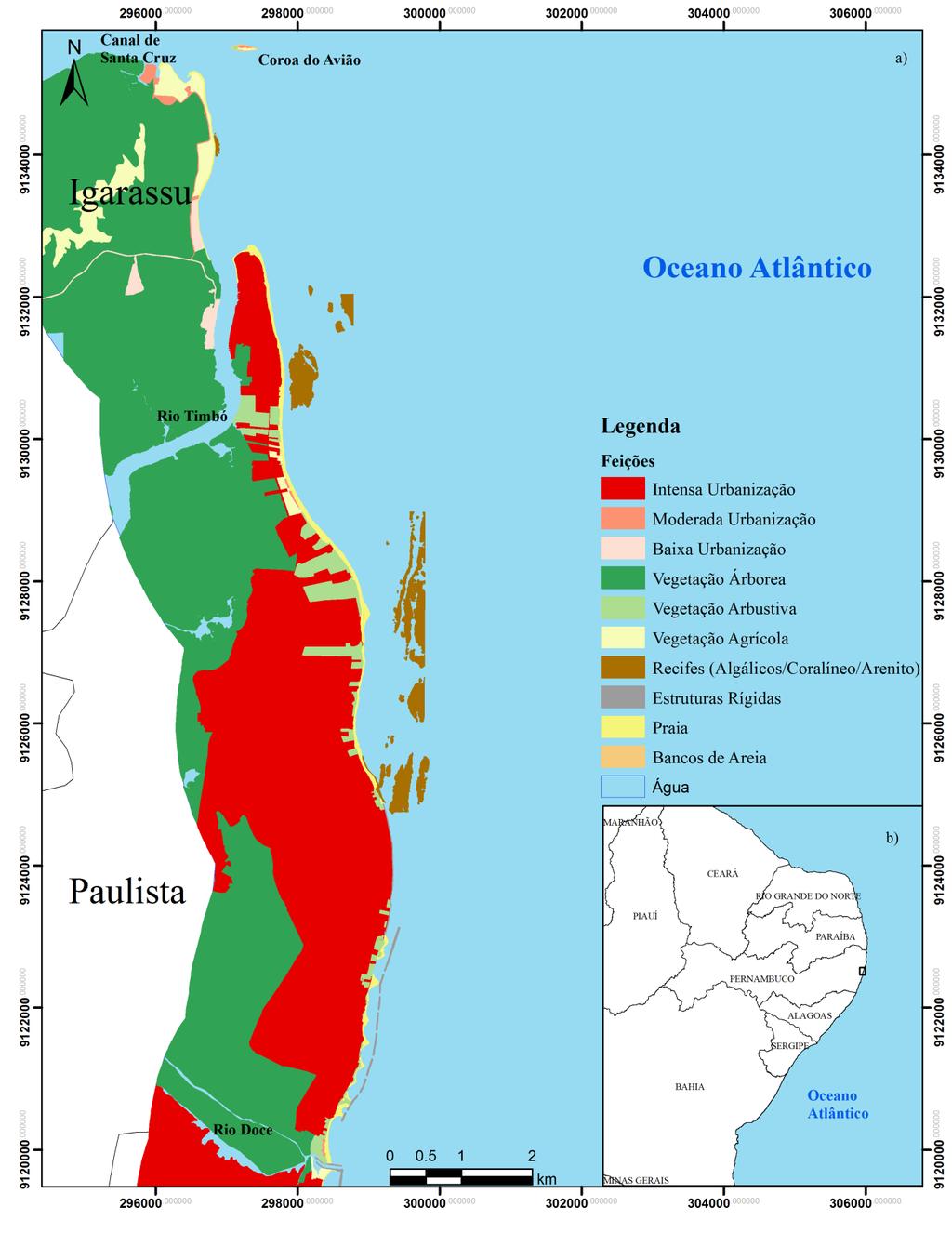 Figura 3. 5 Mapa dos Geoindicadores do municípios de Paulista e Igarassu.