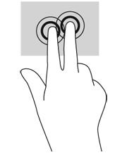 Rotação (apenas em alguns modelos) A rotação permite-lhe rodar itens, como fotografias. Ancore o dedo indicador da mão esquerda na zona do Painel tátil.