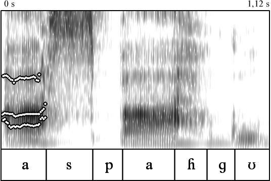 Os formantes, como são amplificações em faixas de frequência específicas, podem ser identificados em representações que considerem o domínio da frequência.