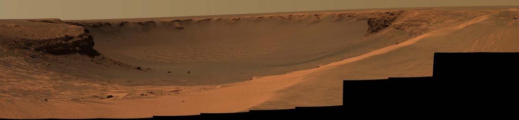 Marte visto pela Spirit Opportunity: A cratera Vitória (2 anos