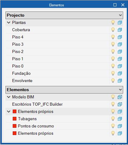 como, visualizá-lo das seguintes formas Sólido/Linhas/Transparente. Fig. 2.15 2.10. BIMserver.